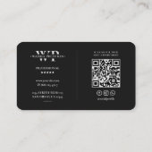 Brillenbeleuchtungs-Kamera Elegantes Schwarz-Silbe Visitenkarte (Rückseite)