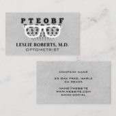 Brillenbrille Augendiagramm | Optometrie Visitenkarte (Vorne/Hinten)
