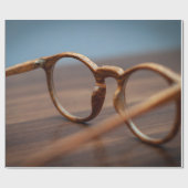 Brillenbrille aus Holz Geschenkpapier (Flach)