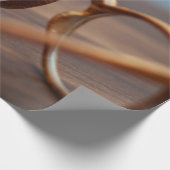 Brillenbrille aus Holz Geschenkpapier (Ecke)