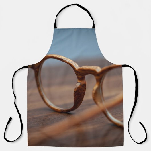 Brillenbrille aus Holz Schürze (Vorderseite)