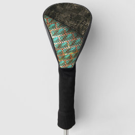 Brilleneffekt hellblau gepunktet, dunkelbraune Det Golf Headcover