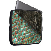 Brilleneffekt hellblau gepunktet, dunkelbraune Det Laptopschutzhülle (Vorne Rechts)