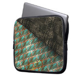 Brilleneffekt hellblau gepunktet, dunkelbraune Det Laptopschutzhülle (Vorderseite Links)