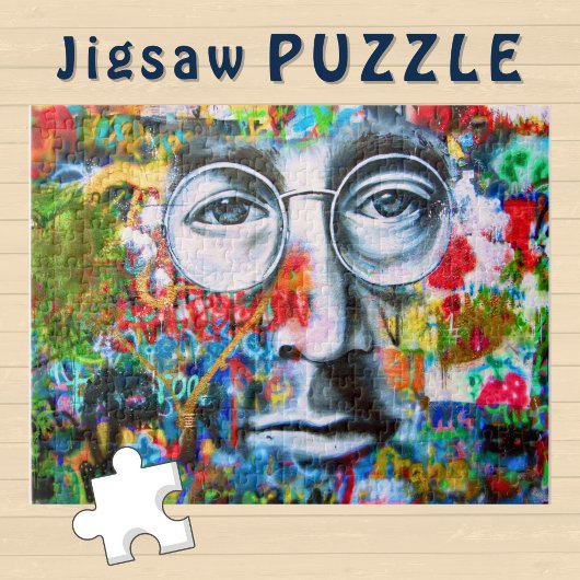 Brillengesicht auf einer Graffiti-Mauer - Puzzle