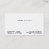 Brillengesicht mit Erinnerung Terminkarte (Rückseite)