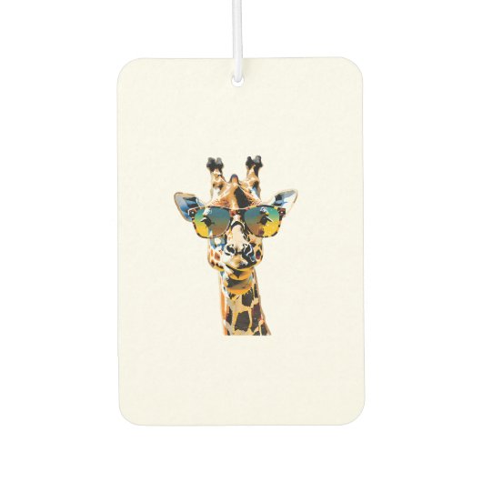 Brillengiraffe mit Sonnenbrille Autolufterfrischer (Vorderseite)