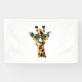 Brillengiraffe mit Sonnenbrille Banner