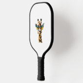 Brillengiraffe mit Sonnenbrille Pickleball Schläger (Links)