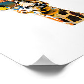 Brillengiraffe mit Sonnenbrille Poster (Ecke)