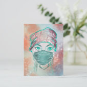 Brillenglanzszene Postkarte (Stehend Vorderseite)