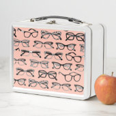 Brillengläser, Brille, Brille, Brille Metall Brotdose (Beispiel)