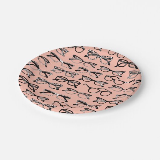 Brillengläser, Brille, Brille, Brille Pappteller (Schrägansicht)