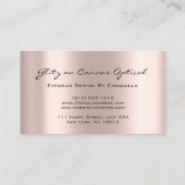 Brillengläser Eyewear Optometrist Rose Lashe Visitenkarte (Rückseite)