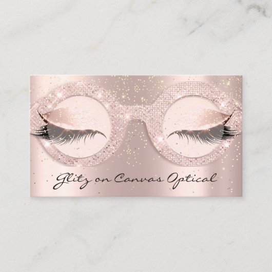 Brillengläser Eyewear Optometrist Rose Lashe Visitenkarte (Vorderseite)