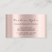 Brillengläser für Augenbrauen Optikoptometriker Ro Visitenkarte (Rückseite)