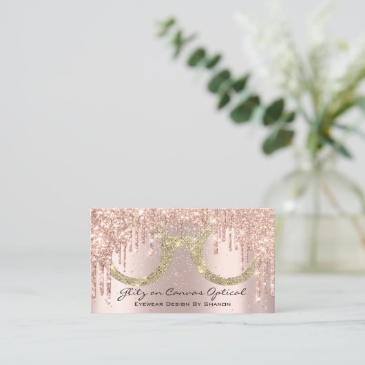 Brillengläser für Augenbrauen Optikoptometriker Ro Visitenkarte (Stehend Vorderseite)