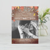 Brillengläser Herbstleuchten Foto Hochzeit im Herb Save The Date (Stehend Vorderseite)