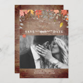 Brillengläser Herbstleuchten Foto Hochzeit im Herb Save The Date (Vorne/Hinten)