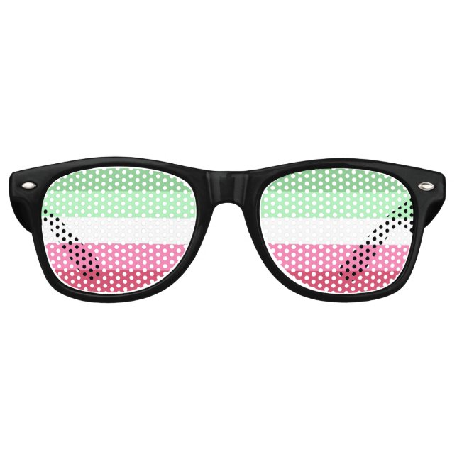 Brillengläser mit abrosexual Pride Partybrille (Vorderseite)