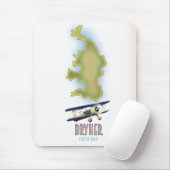 Brilleninseln auf der Scilly-Karte Mousepad (Mit Mouse)