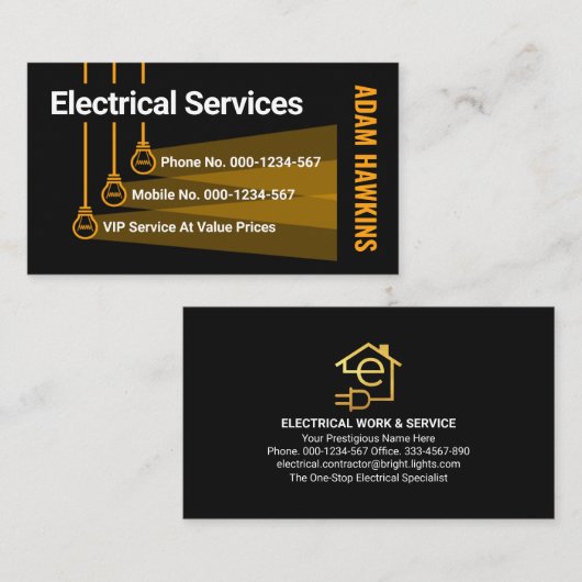 Brillenleuchte Visitenkarte (Vorne/Hinten)