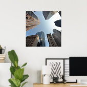 Brillenlinse aus Gebäude, Boston, USA Poster (Heimbüro)