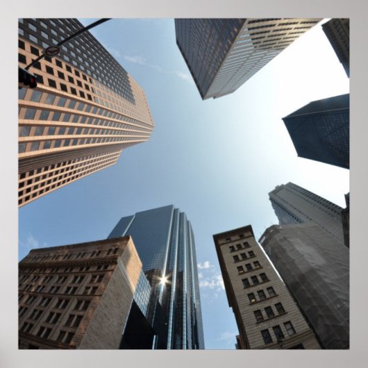 Brillenlinse aus Gebäude, Boston, USA Poster (Vorne)