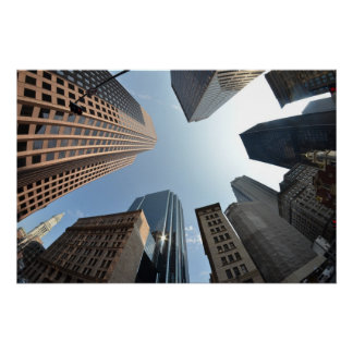 Brillenlinse aus Gebäude, Boston, USA Poster