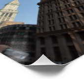 Brillenlinse aus Gebäude, Boston, USA Poster (Ecke)