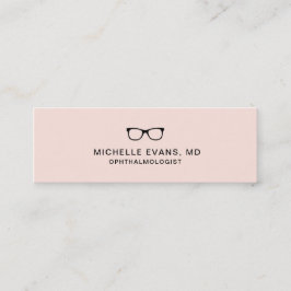 Brillenlogo Blush Pink Ophthalmologe Mini Visitenkarte