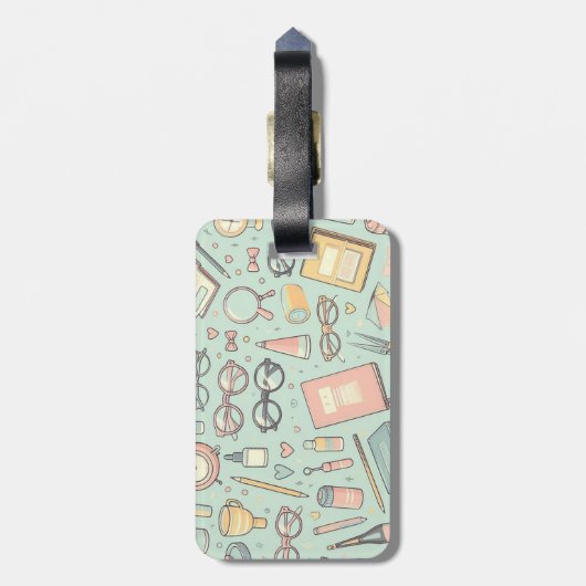 Brillenmuster des Gepäckanhängers Gepäckanhänger (Rückseite vertikal)