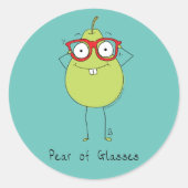 Brillenpear Niedlich & Funny Sticker (Vorderseite)