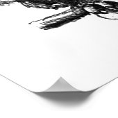 Brillenpinke zeichnend Kunstposter Poster (Ecke)