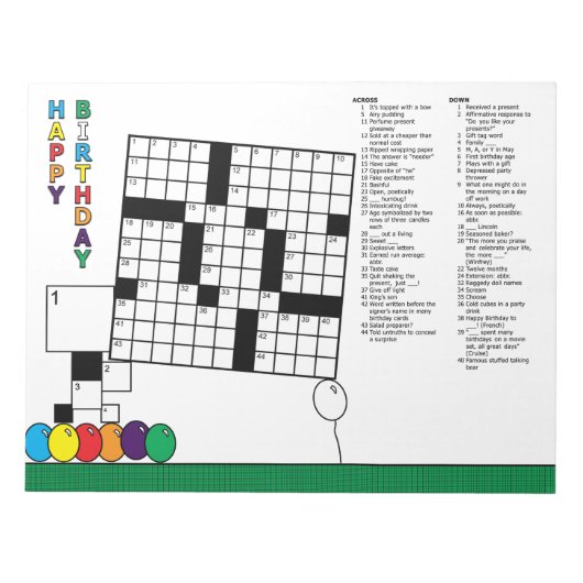 Brillenpuzzle (48 Klassen) Notizblock (Vorderseite)