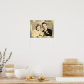 Brillenrahmen aus Gold - Foto Poster (Küche)