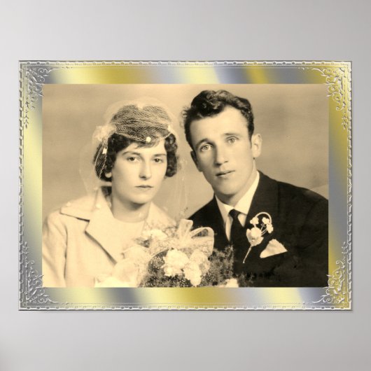 Brillenrahmen aus Gold - Foto Poster (Vorne)