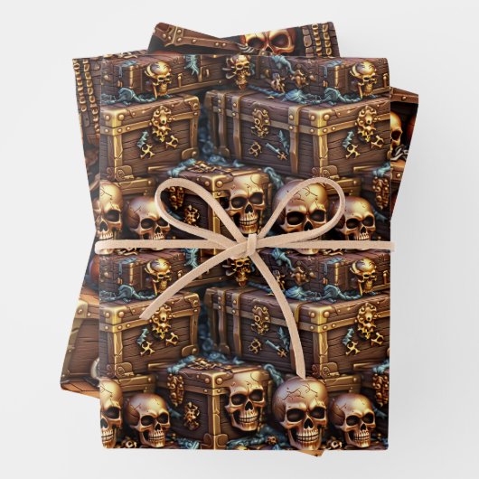 Brillenschatz-Halloween-Party Geschenkpapier Set (Beispiel)