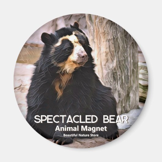 Brillenschweinbär Magnet (Vorne)