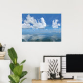 Brillenseeumhang mit Wolken und Leinwand Poster (Heimbüro)