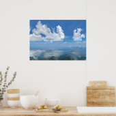 Brillenseeumhang mit Wolken und Leinwand Poster (Küche)