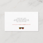 Brillensonne EyeBrillen Spektakel Optikerorange Visitenkarte (Rückseite)