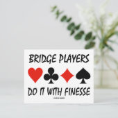 Brillenspieler machen es mit Finesse Four Card Anz Einladung (Stehend Vorderseite)