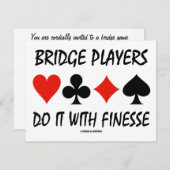 Brillenspieler machen es mit Finesse Four Card Anz Einladung (Vorne/Hinten)