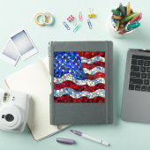 Brillensticker mit amerikanischer Flagge Aufkleber (iPad Hülle)