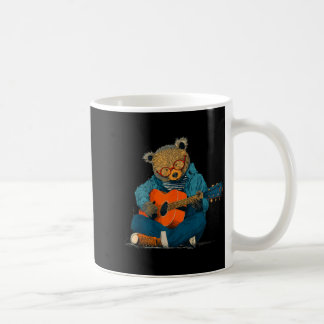 Brillentragender Teddy mit Akustikgitarren-Kostüm Kaffeetasse