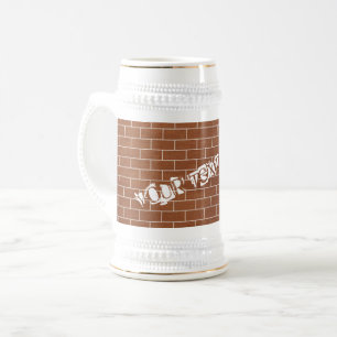 Brillenwand Design Beer Stein mit benutzerdefinier Bierglas