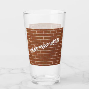 Brillenwand mit benutzerdefiniertem Text Glas