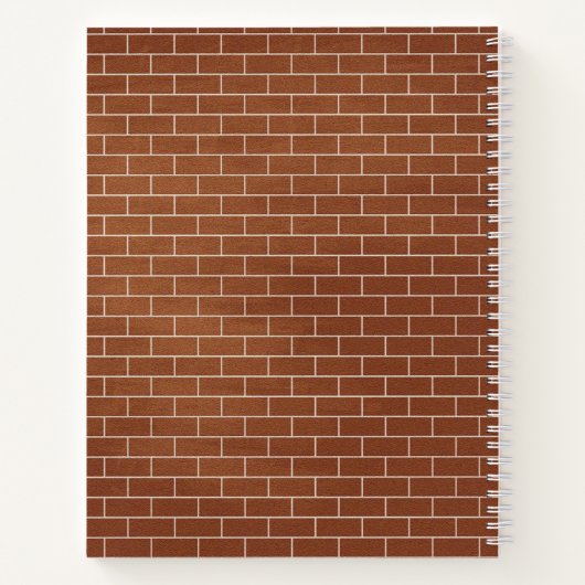 Brillenwand-Notebook mit benutzerdefiniertem Text Notizblock (Rückseite)