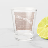Brillenwand-Shootglas mit benutzerdefiniertem Text Schnapsglas (Rückseite)